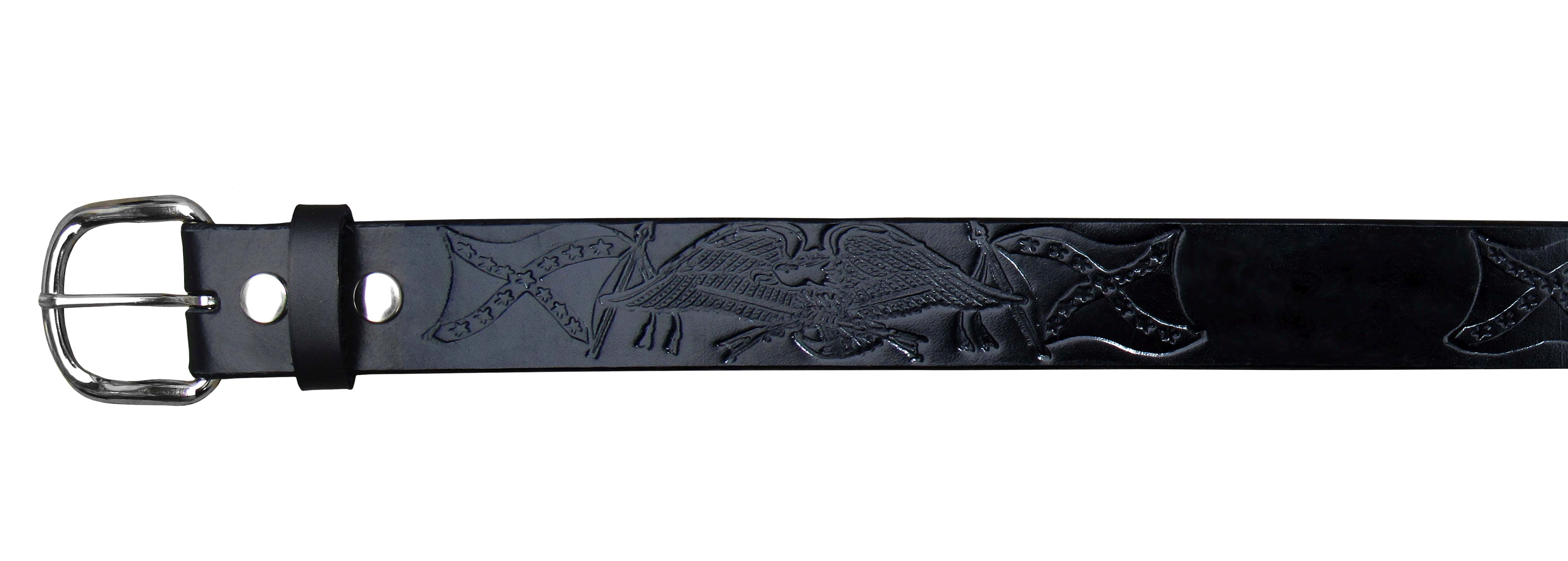 Geometric Embossed Eagle Decor Belt