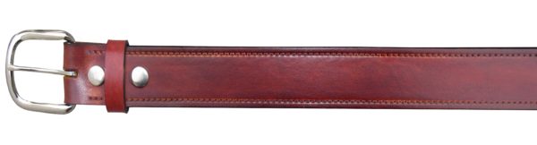 Brown Leather Belt with Border Stitch Design <img  style="width:50px" src="https://www.aetraders.com/wp-content/uploads/2021/03/Layer-0.png">