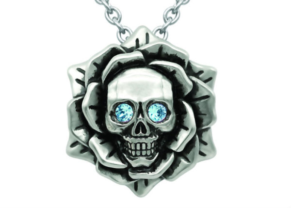 March - Aquamarine, blue, Chain Length: 17" - 19" adjustable chain - Image 2