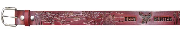 Brown Leather Belt with Deer Design <img  style="width:50px" src="https://www.aetraders.com/wp-content/uploads/2021/03/Layer-0.png">