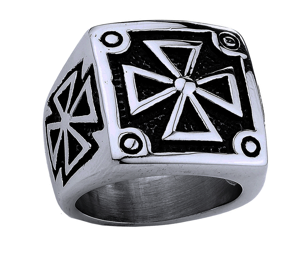 Stainless Steel Men Iron Cross Ring - American Eastern Traders (A.E.T.)