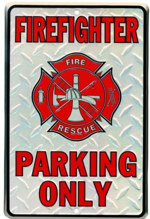 Firefighter Parking Diamond Plate