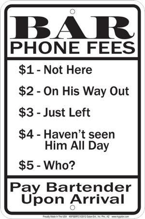 Bar Phone Fees